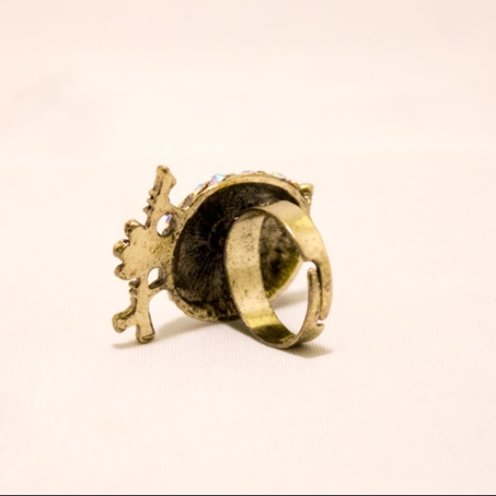 Sparkly Owl Ring Adjustable Size - Picture 2 of 3